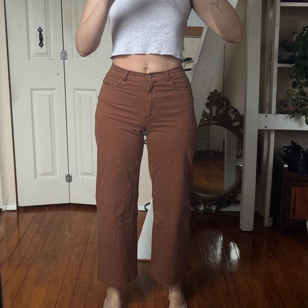 Brown Wide Leg Pants